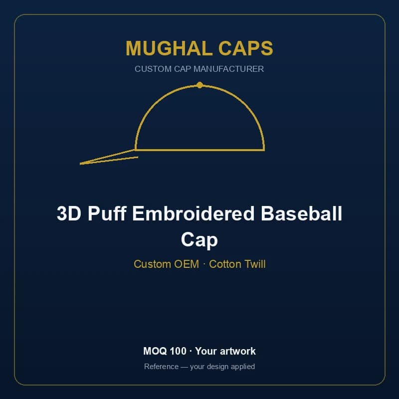 3D Puff Embroidered Baseball Cap