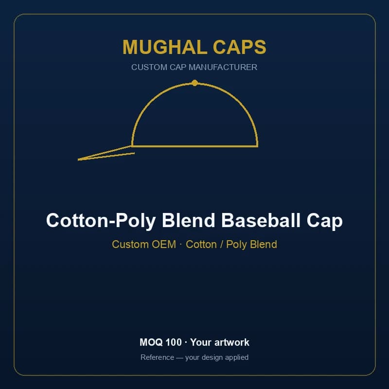 Cotton-Poly Blend Baseball Cap