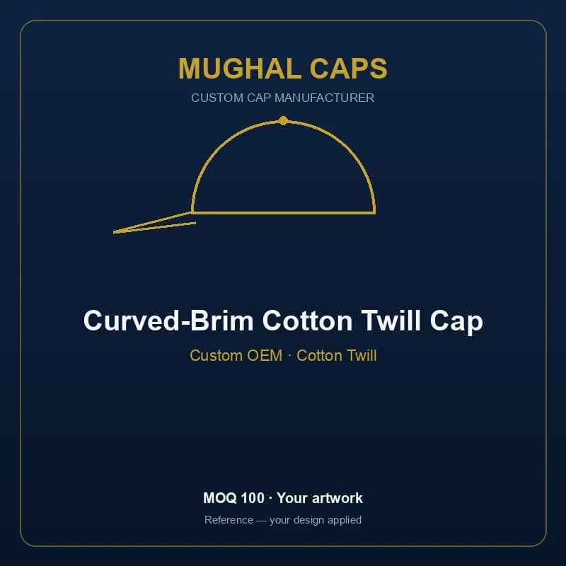 Curved-Brim Cotton Twill Cap