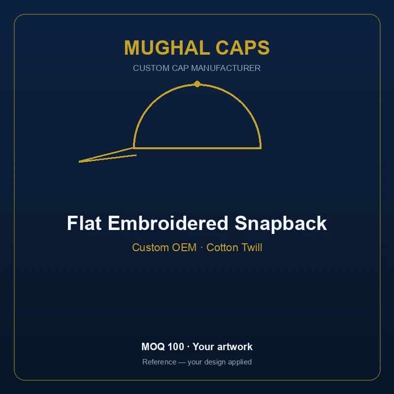 Flat Embroidered Snapback