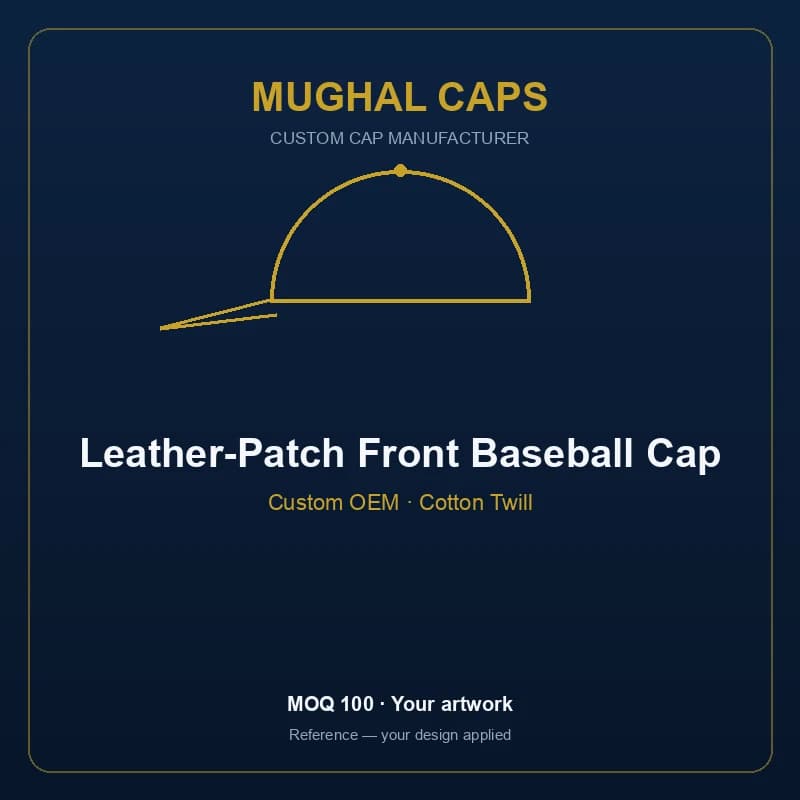 Leather-Patch Front Baseball Cap