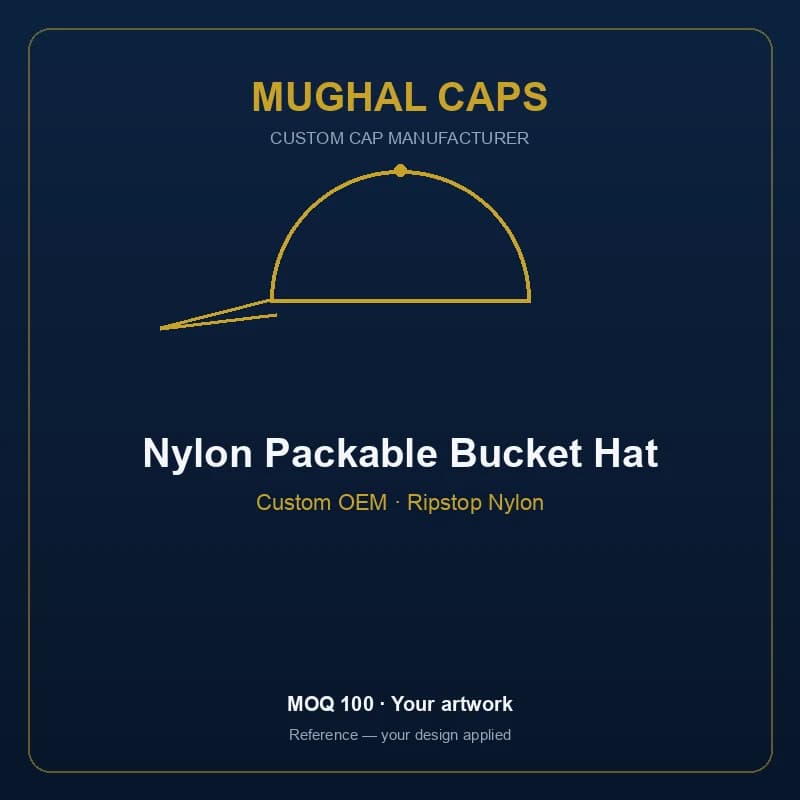 Nylon Packable Bucket Hat