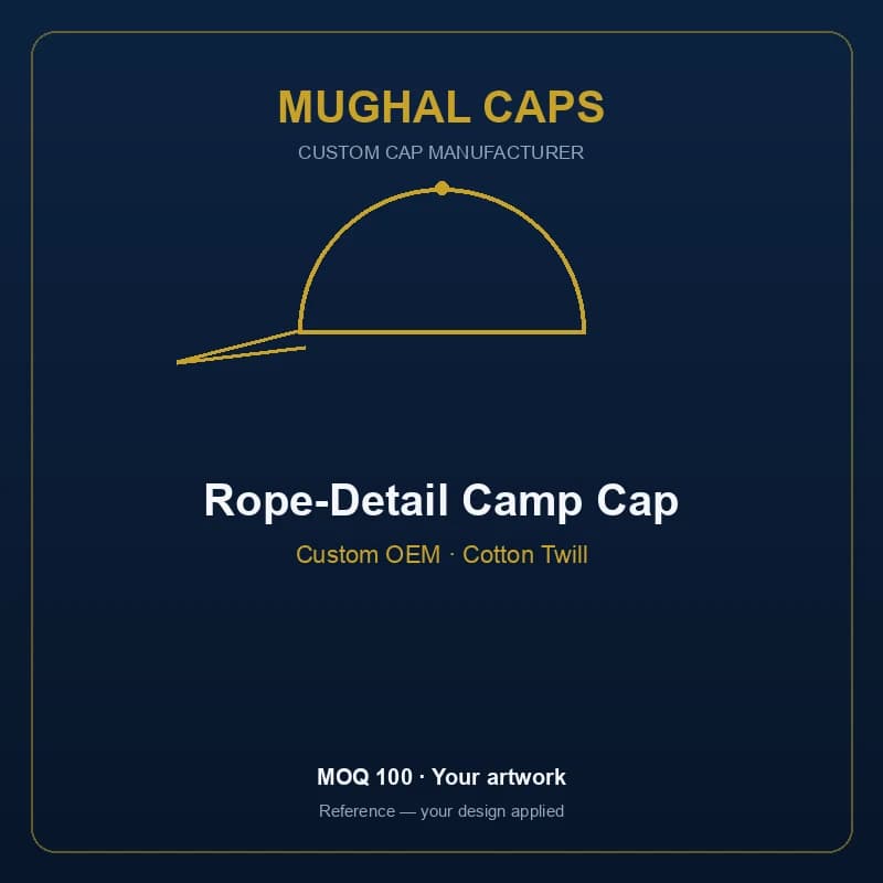 Rope-Detail Camp Cap