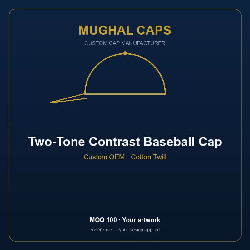 Two-Tone Contrast Baseball Cap