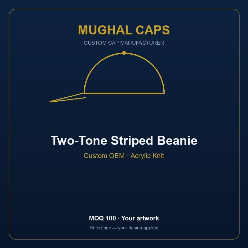 Two-Tone Striped Beanie