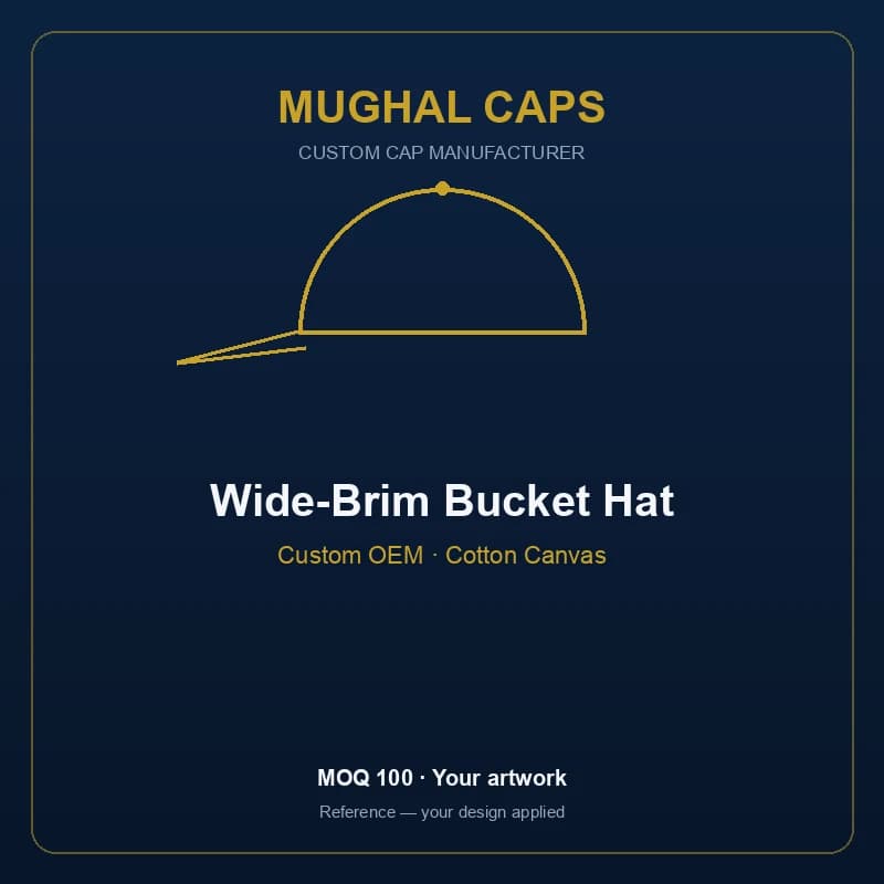 Wide-Brim Bucket Hat