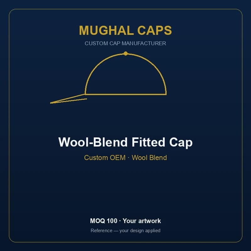 Wool-Blend Fitted Cap